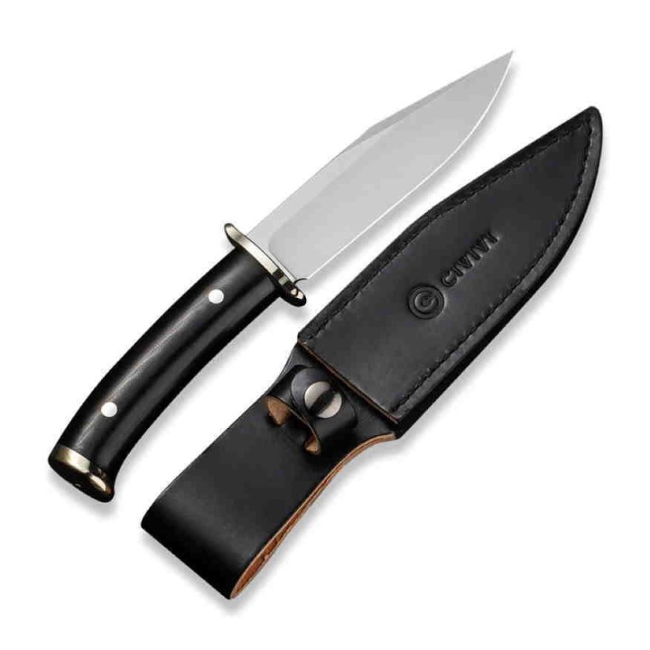 Couteau CIVIVI Teton Tickler Lame Acier D2 Manche G10 Etui Cuir CIVC200721 - Livraison Gratuite