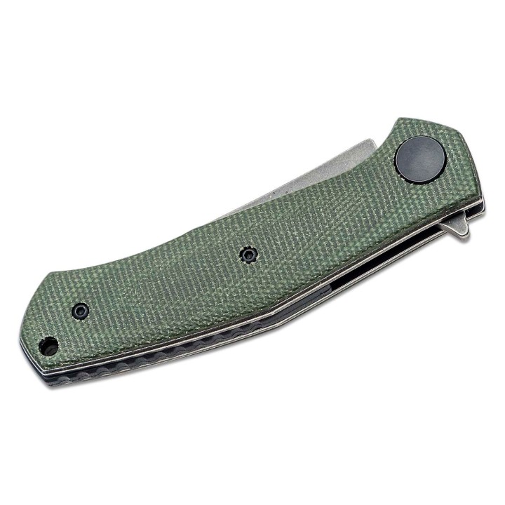 Couteau Kershaw Concierge D2 Manche Green Micarta Lame Acier D2 IKBS Linerlock Clip KS4020MCG - Livraison Gratuite