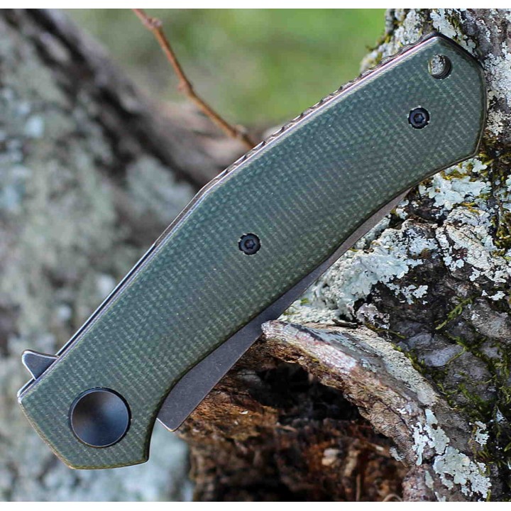 Couteau Kershaw Concierge D2 Manche Green Micarta Lame Acier D2 IKBS Linerlock Clip KS4020MCG - Livraison Gratuite