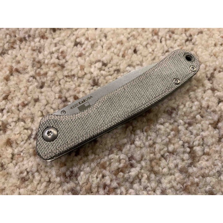Couteau Kershaw Federalist Slipjoint Lame Acier CPM-154 Manche Green Micarta Made USA KS4320 - Livraison Gratuite