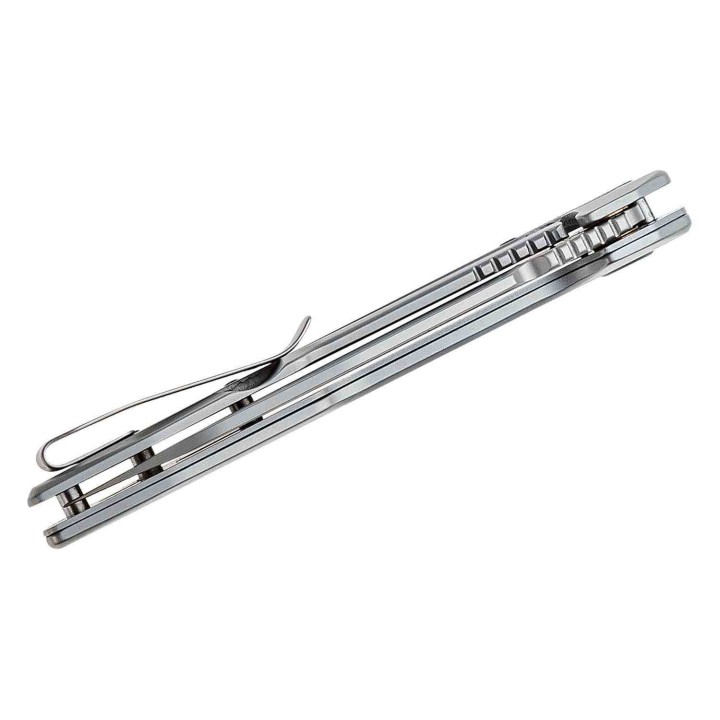 Couteau Kershaw Lithium A/O Lame Acier 8Cr13MoV Manche Acier/GFN IKBS Linerlock CLip KS2049 - Livraison Gratuite