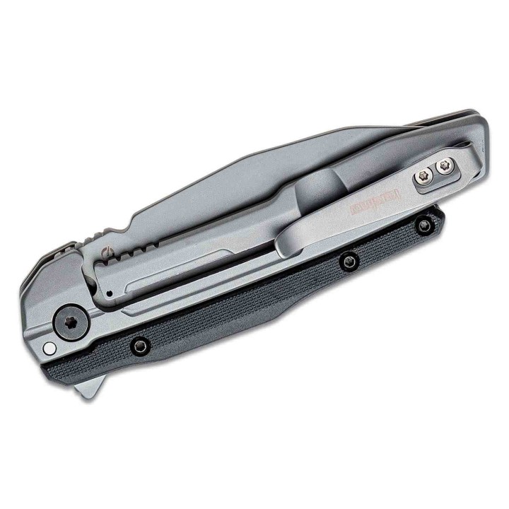 Couteau Kershaw Lithium A/O Lame Acier 8Cr13MoV Manche Acier/GFN IKBS Linerlock CLip KS2049 - Livraison Gratuite