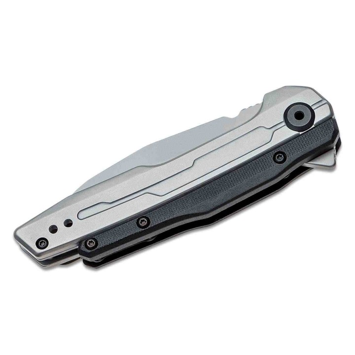 Couteau Kershaw Lithium A/O Lame Acier 8Cr13MoV Manche Acier/GFN IKBS Linerlock CLip KS2049 - Livraison Gratuite