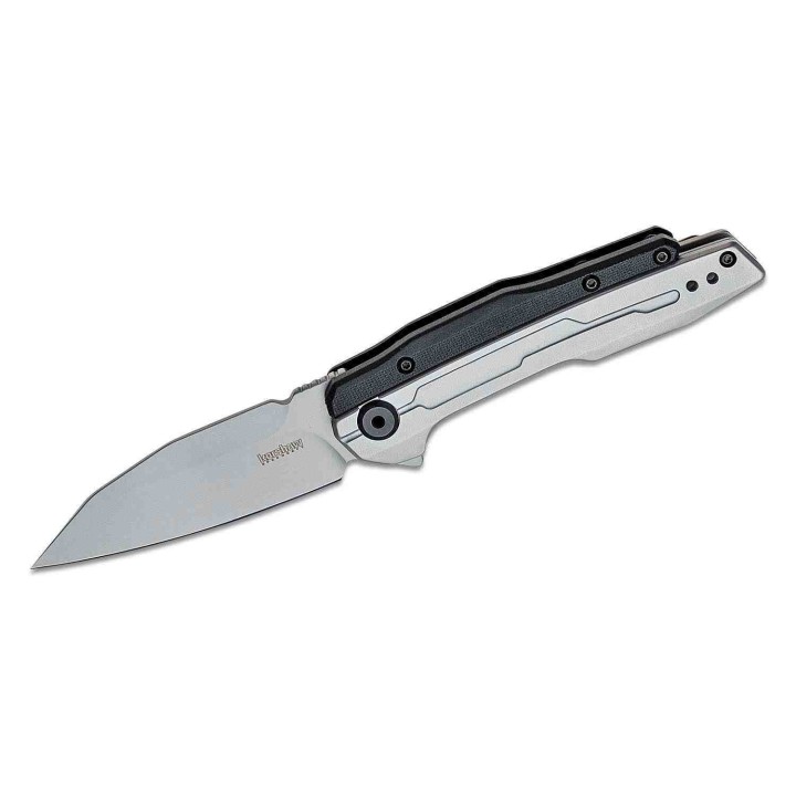 Couteau Kershaw Lithium A/O Lame Acier 8Cr13MoV Manche Acier/GFN IKBS Linerlock CLip KS2049 - Livraison Gratuite