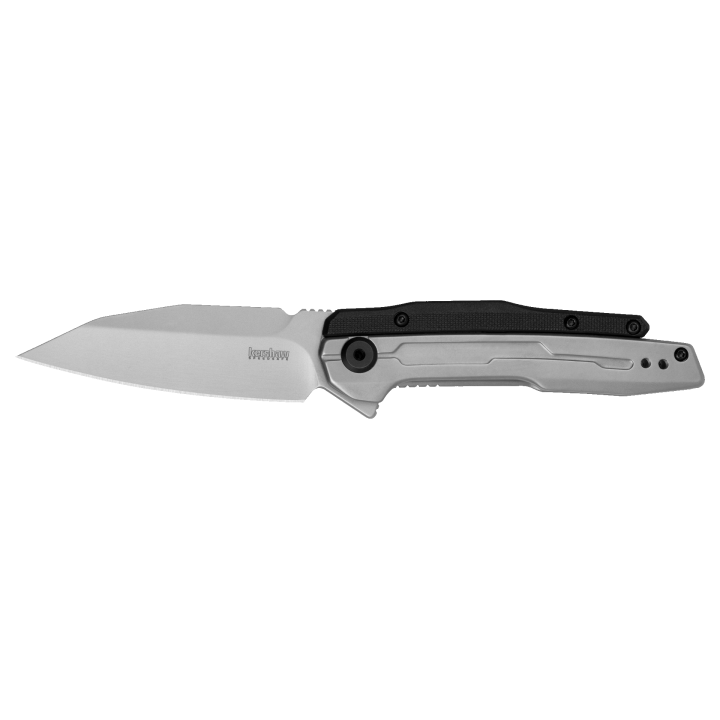 Couteau Kershaw Lithium A/O Lame Acier 8Cr13MoV Manche Acier/GFN IKBS Linerlock CLip KS2049 - Livraison Gratuite
