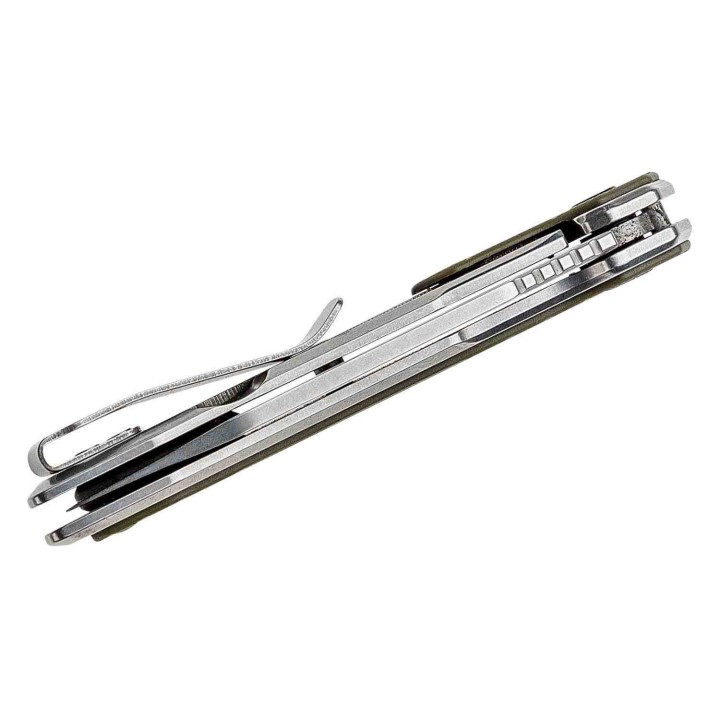 Couteau Kershaw Salvage A/O Lame Acier 8Cr13MoV Manche Acier/GFN Framelock Clip KS1369 - Livraison Gratuite