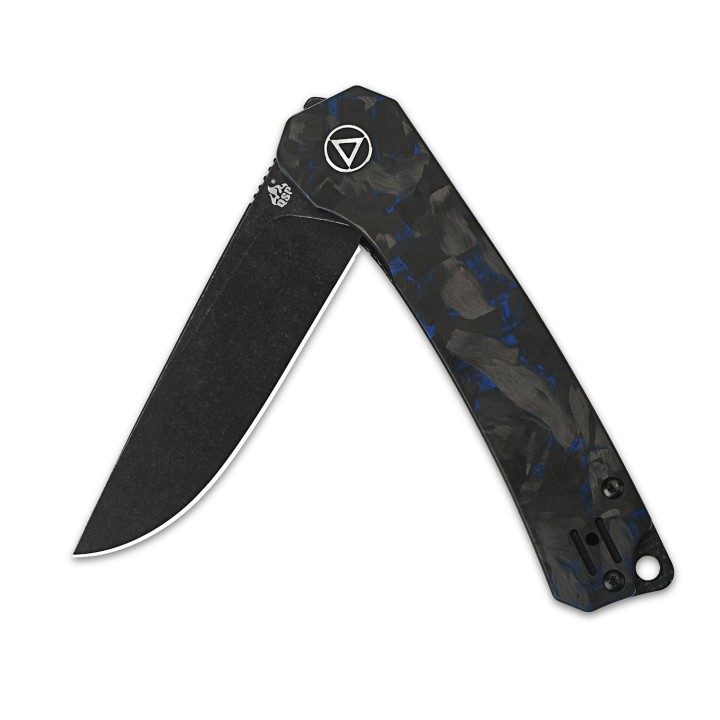 Couteau QSP Osprey CarboneFiber/Blue G10 Lame Acier 14C28N IKBS Linerlock Clip QS139G2 - Livraison Gratuite
