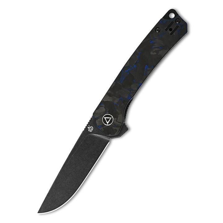 Couteau QSP Osprey CarboneFiber/Blue G10 Lame Acier 14C28N IKBS Linerlock Clip QS139G2 - Livraison Gratuite