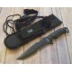 Couteau de Survie Tactical Survival Bowie Lame Acier 440 Manche Fibre de Nylon MTX8062BK - Livraison Gratuite