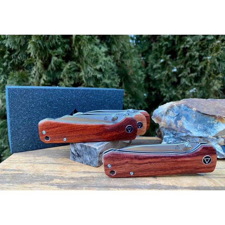 Couteau QSP Hawk Mkuruti Lame Acier 14C28N Manche Mkuruti IKBS Linerlock Clip QS131O1 - Livraison Gratuite