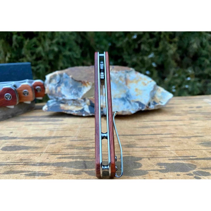Couteau QSP Hawk Mkuruti Lame Acier 14C28N Manche Mkuruti IKBS Linerlock Clip QS131O1 - Livraison Gratuite