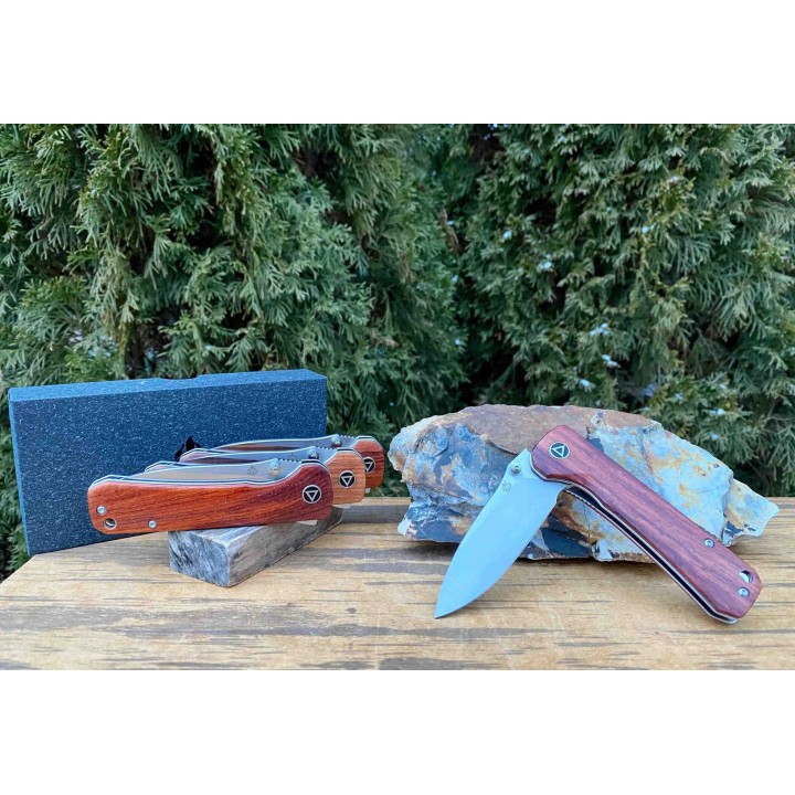 Couteau QSP Hawk Mkuruti Lame Acier 14C28N Manche Mkuruti IKBS Linerlock Clip QS131O1 - Livraison Gratuite