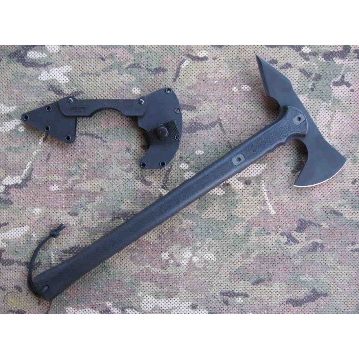 Tomahawk Cold Steel Trench Hawk Lame Acier 1055 Forgée Manche Polypropylene Etui Secure-Ex CS90PTH - Livraison Gratuite