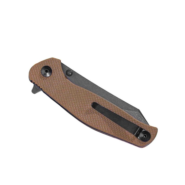 Couteau ABKT Tac Catalyst Coyote Lame Acier D2 Manche G10 IKBS Linerlock Clip AB1026TW - Livraison Gratuite
