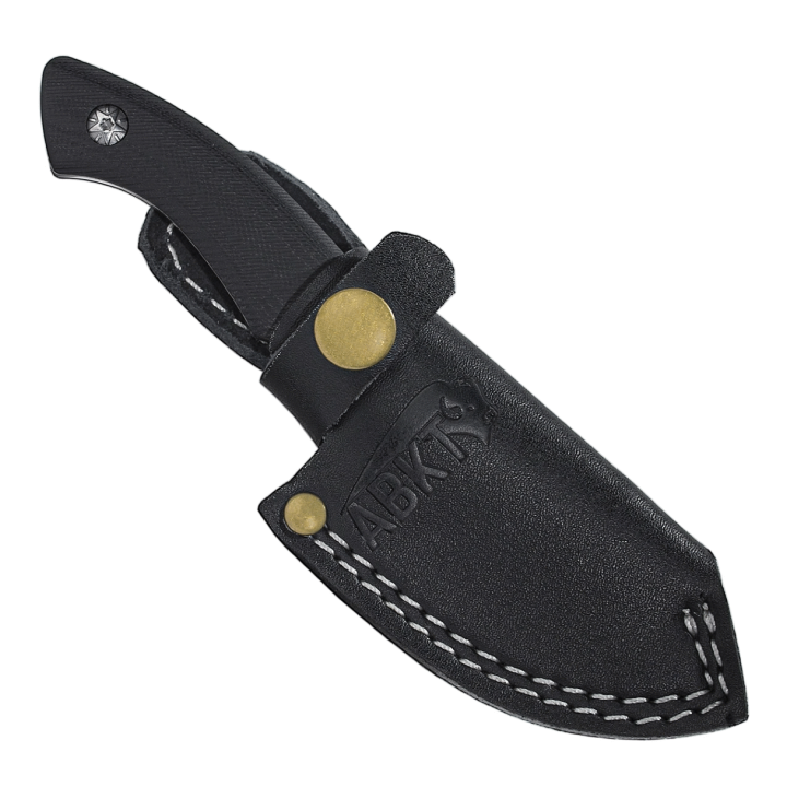 Couteau de Chasse ABKT Knives Grunt Gut Hook Lame Acier 8Cr13MoV Etui Cuir AB1002 - Livraison Gratuite
