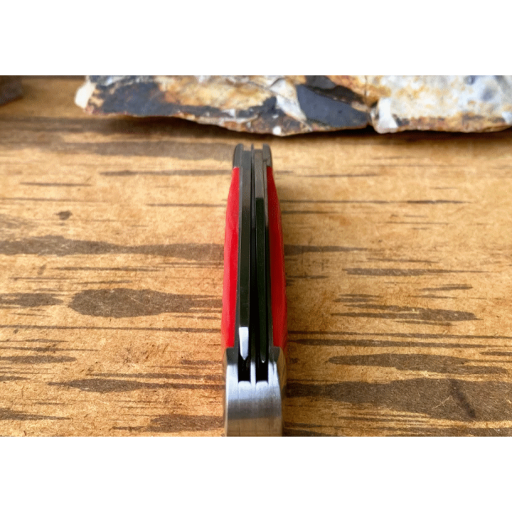 Couteau ABKT Cattlemans Cutlery Trapper 2 Lames Acier 3Cr13 Manche Delrin CC0002JRD - Livraison Gratuite