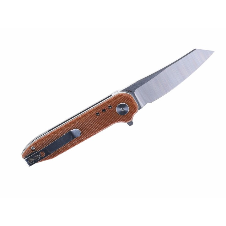 Couteau Bestech Syntax Natural Micarta Lame Acier 14C28N IKBS Linerlock Clip BTKG40E - Livraison Gratuite