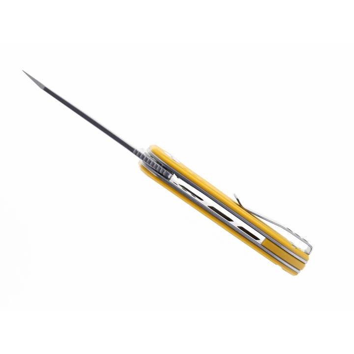 Couteau Bestech Syntax Yellow G10 Lame Acier 14C28N IKBS Linerlock Clip BTKG40B - Livraison Gratuite