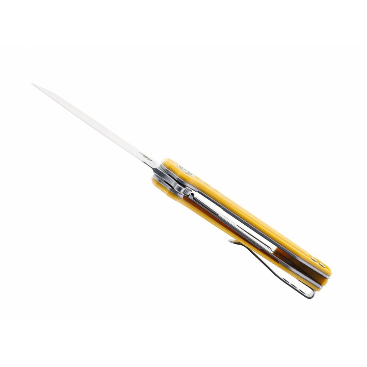 Couteau Bestech Syntax Yellow G10 Lame Acier 14C28N IKBS Linerlock Clip BTKG40B - Livraison Gratuite