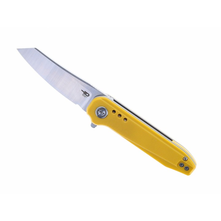 Couteau Bestech Syntax Yellow G10 Lame Acier 14C28N IKBS Linerlock Clip BTKG40B - Livraison Gratuite