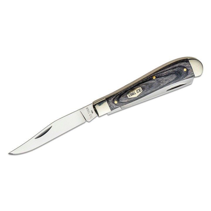 Couteau Canif Schrade Heritage Series Trapper Manche Bois Lames Acier D2 SCH1135990 - Livraison Gratuite