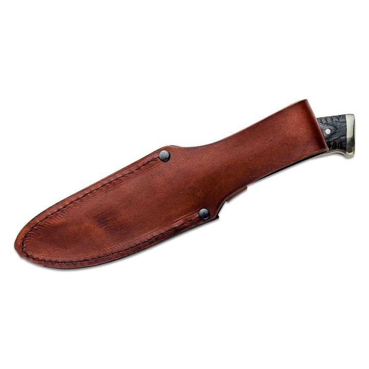 Couteau Bushcraft Schrade Old Timer Heritage Lame Acier D2 Manche Bois Etui Cuir SCH1135992 - Livraison Gratuite