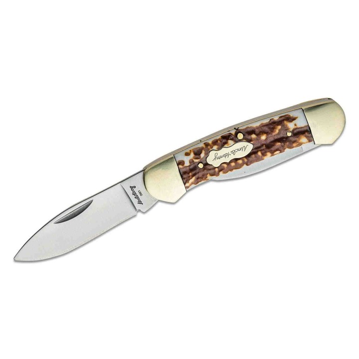 Couteau Schrade Uncle Henry Large Canoe Manche Staglon 2 Lames 7Cr17MoV SCH1135994 - Livraison Gratuite