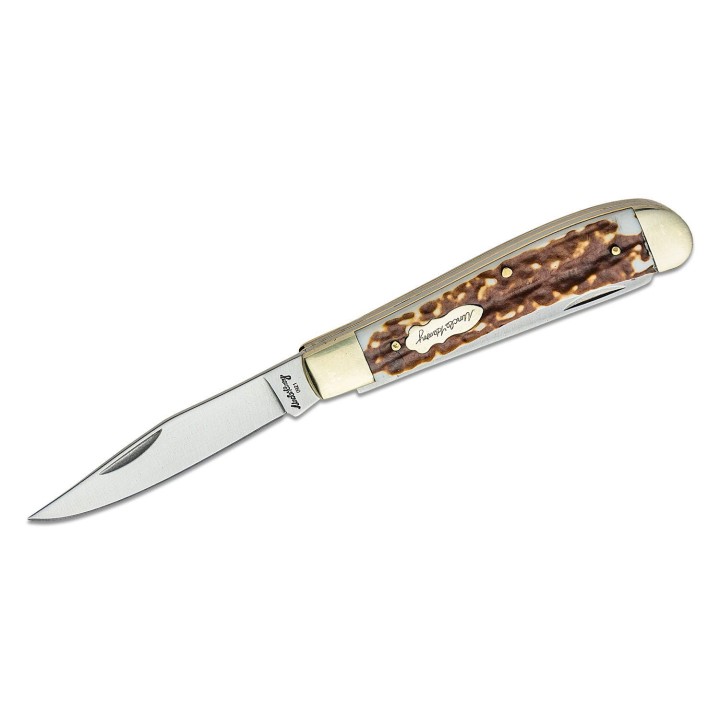 Couteau Schrade Pro Trapper Manche Staglon 2 Lames Acier 7Cr17MoV SCH1135999 - Livraison Gratuite