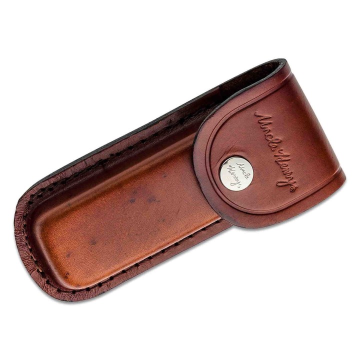 Couteau Scrade Papa Bear LB8 Manche Staglon Lame Acier 7Cr17MoV Lockback Etui Cuir SCH1136005 - Livraison Gratuite