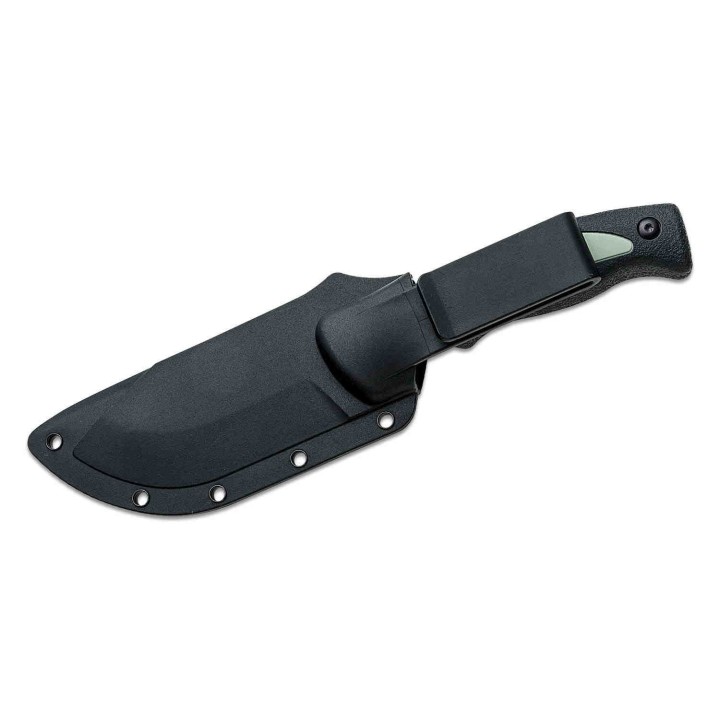 Couteau de Chasse Schrade Old Timer Trail Boss Lame Acier 8Cr13MoV Manche TPE Etui Plastique SCH1137138 - Livraison Gratuite