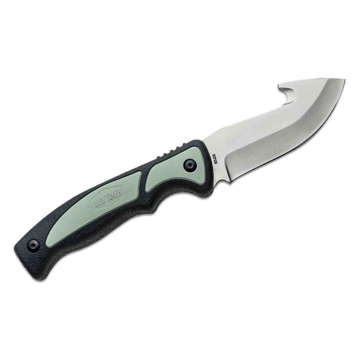 Couteau de Chasse Schrade Old Timer Trail Boss Lame Acier 8Cr13MoV Manche TPE Etui Plastique SCH1137138 - Livraison Gratuite