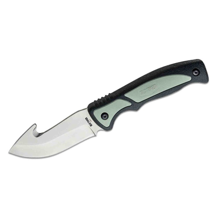 Couteau de Chasse Schrade Old Timer Trail Boss Lame Acier 8Cr13MoV Manche TPE Etui Plastique SCH1137138 - Livraison Gratuite