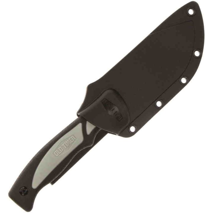 Couteau de Chasse Schrade Old Timer Trail Boss Lame Acier 8Cr13MoV Manche TPE Etui Plastique SCH1137138 - Livraison Gratuite