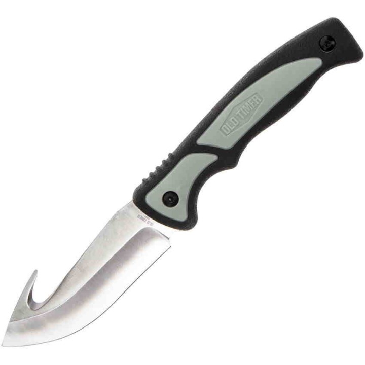 Couteau de Chasse Schrade Old Timer Trail Boss Lame Acier 8Cr13MoV Manche TPE Etui Plastique SCH1137138 - Livraison Gratuite