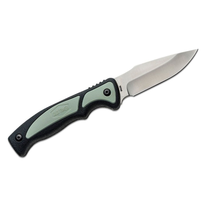 Couteau Schrade Old Timer Trail Boss Caping Lame Acier 8Cr13MoV Manche TPE Etui Plastique SCH1137140 - Livraison Gratuite