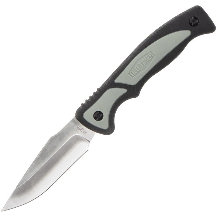 Couteau Schrade Old Timer Trail Boss Caping Lame Acier 8Cr13MoV Manche TPE Etui Plastique SCH1137140 - Livraison Gratuite