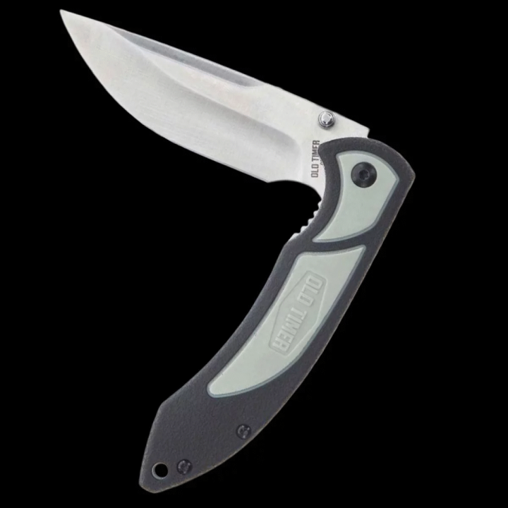 Couteau Pliant Schrade Old Timer Trail Boss Lame Acier 8Cr13MoV Manche TPE Linerlock Clip SCH1137147 - Livraison Gratuite