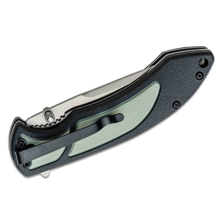 Couteau Pliant Schrade Old Timer Trail Boss Lame Acier 8Cr13MoV Manche TPE Linerlock Clip SCH1137147 - Livraison Gratuite