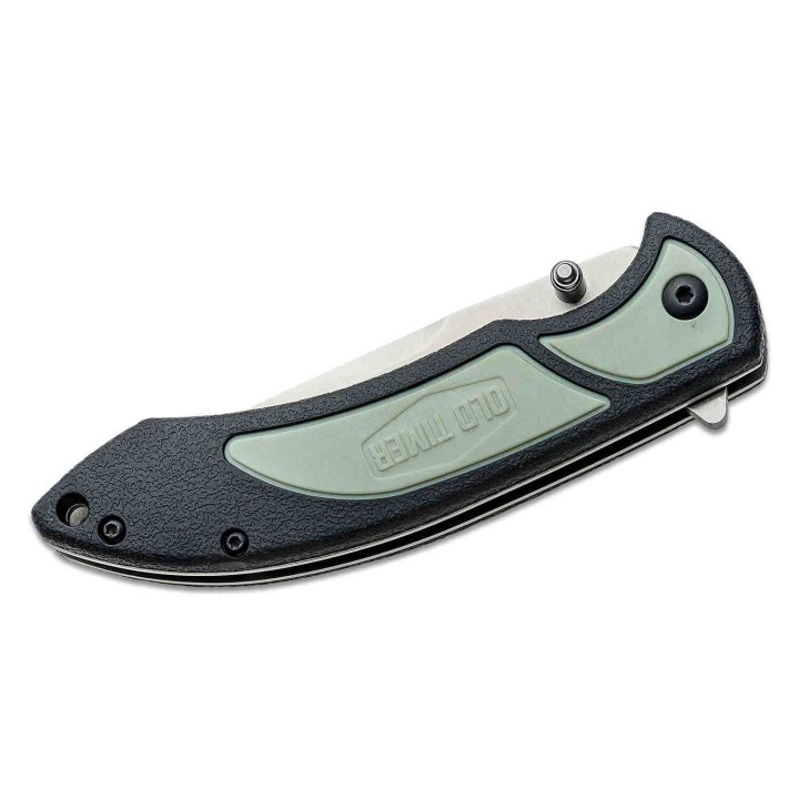 Couteau Pliant Schrade Old Timer Trail Boss Lame Acier 8Cr13MoV Manche TPE Linerlock Clip SCH1137147 - Livraison Gratuite