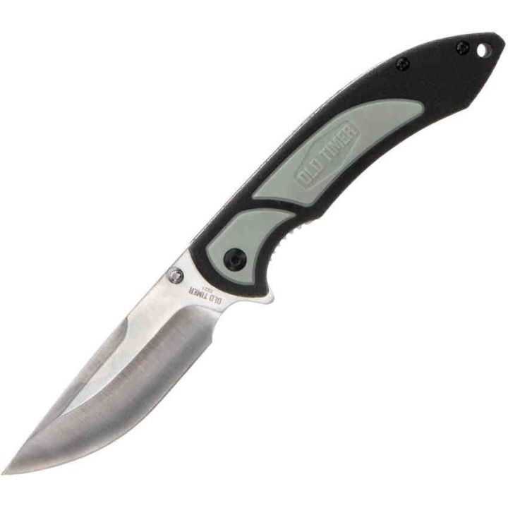 Couteau Pliant Schrade Old Timer Trail Boss Lame Acier 8Cr13MoV Manche TPE Linerlock Clip SCH1137147 - Livraison Gratuite