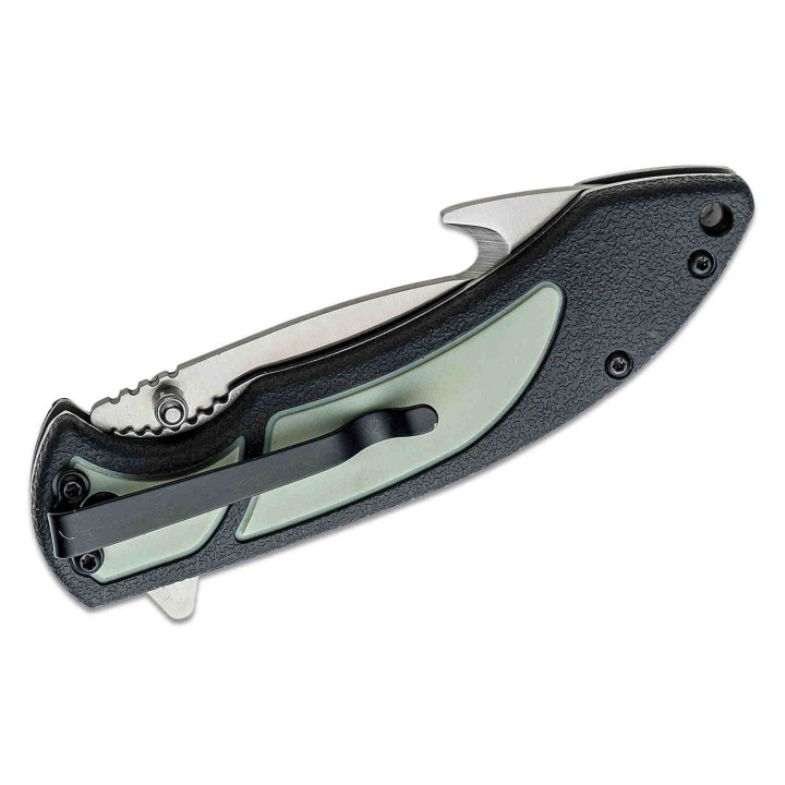 Couteau Schrade Old Timer Trail Boss Lame Guthook 8Cr13MoV Manche TPE Linerlock Clip SCH1137148 - Livraison Gratuite