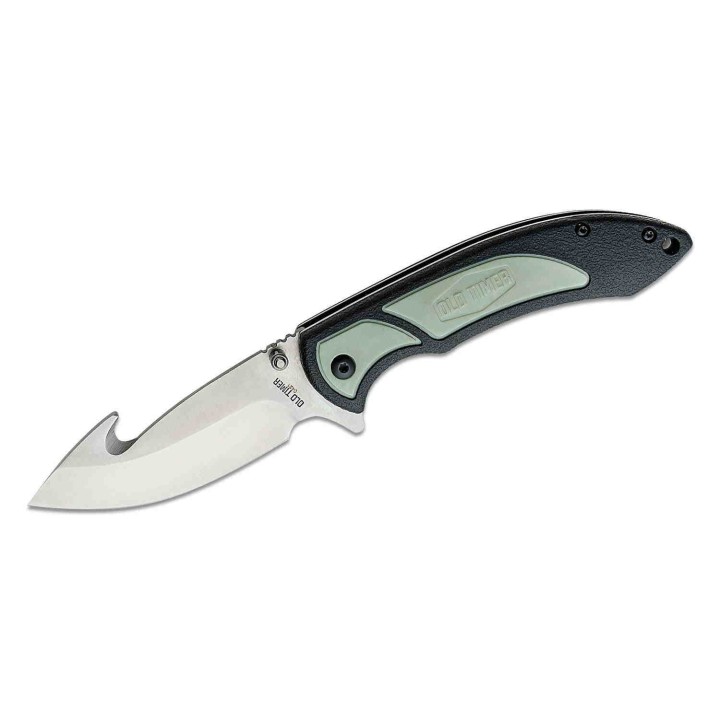 Couteau Schrade Old Timer Trail Boss Lame Guthook 8Cr13MoV Manche TPE Linerlock Clip SCH1137148 - Livraison Gratuite