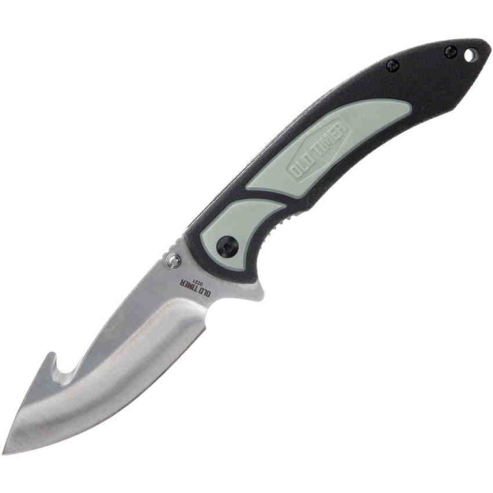 Couteau Schrade Old Timer Trail Boss Lame Guthook 8Cr13MoV Manche TPE Linerlock Clip SCH1137148 - Livraison Gratuite