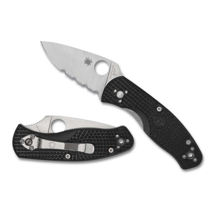 Couteau Spyderco Persistence Lightweight Lame Acier 8Cr13Mov Serr Manche FRN Linerlock SC136PSBK - Livraison Gratuite