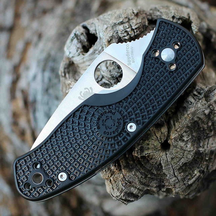 Couteau Spyderco Persistence Lightweight Lame Acier 8Cr13Mov Serr Manche FRN Linerlock SC136PSBK - Livraison Gratuite