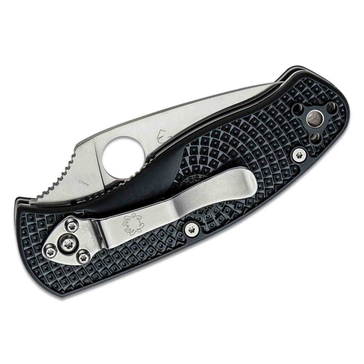 Couteau Spyderco Persistence Lightweight Lame Acier 8Cr13Mov Serr Manche FRN Linerlock SC136PSBK - Livraison Gratuite