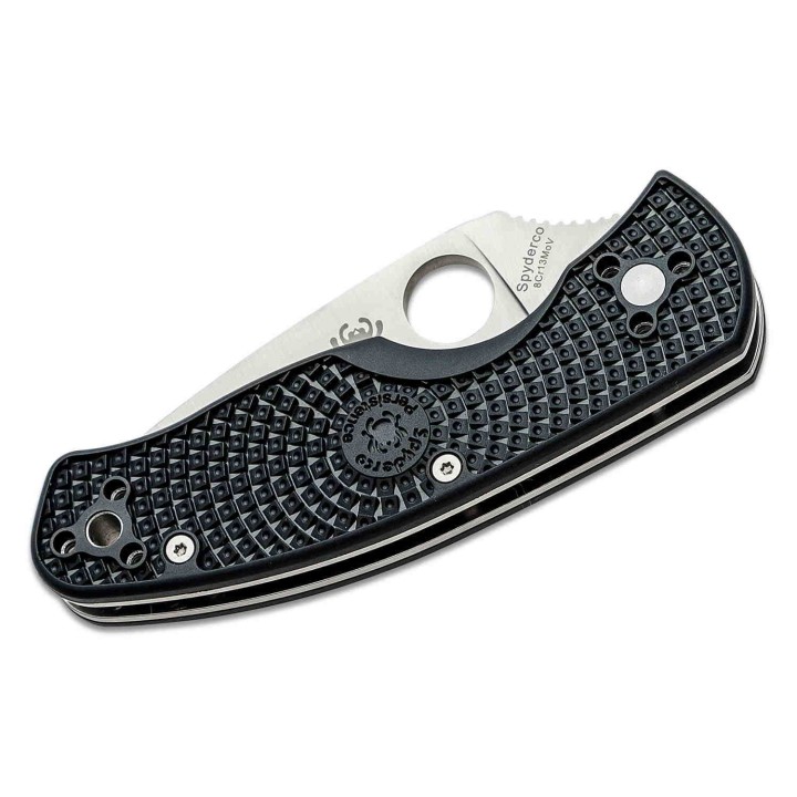 Couteau Spyderco Persistence Lightweight Lame Acier 8Cr13Mov Serr Manche FRN Linerlock SC136PSBK - Livraison Gratuite