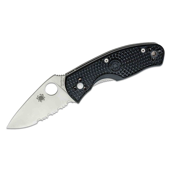 Couteau Spyderco Persistence Lightweight Lame Acier 8Cr13Mov Serr Manche FRN Linerlock SC136PSBK - Livraison Gratuite