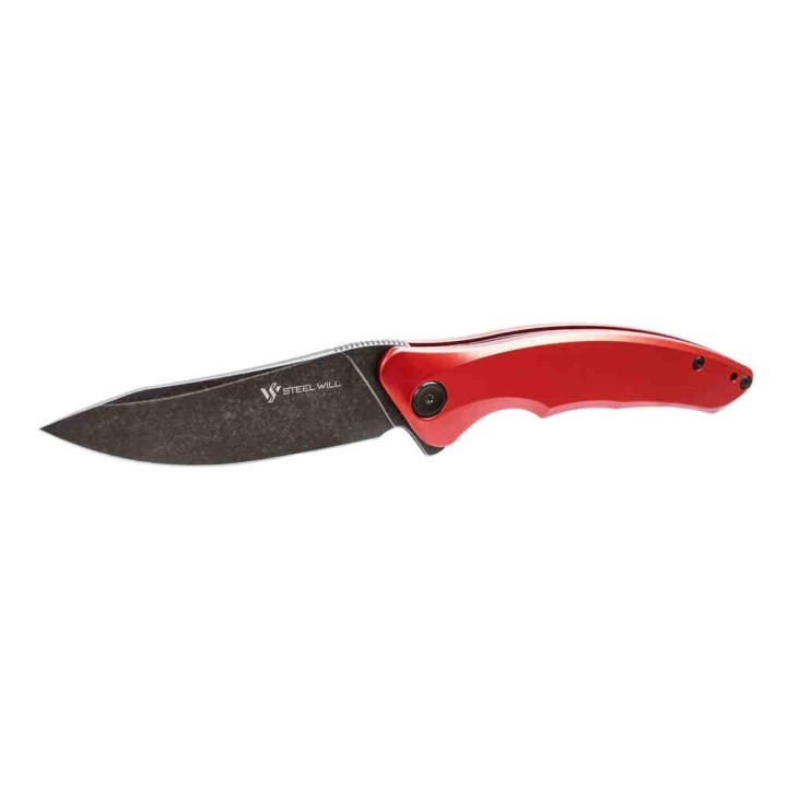 Couteau Steel Will Spica F44-05 Lame Acier 154CM Manche Red Aluminium IKBS Linerlock Clip SMGF4405 - Livraison Gratuite