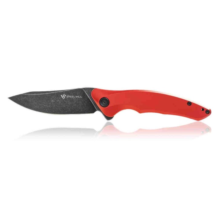 Couteau Steel Will Spica F44-05 Lame Acier 154CM Manche Red Aluminium IKBS Linerlock Clip SMGF4405 - Livraison Gratuite